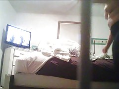 Cam moħbija reali! blonde żgħar kasey li jinbidlu qabel tas-sodda